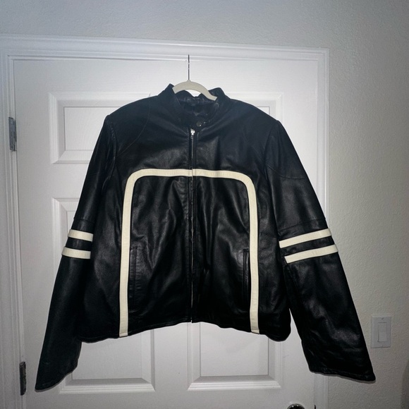 Vintage Wilsons Leather Maxima Black Leather Motorcycle Jacket - Picture 1 of 6